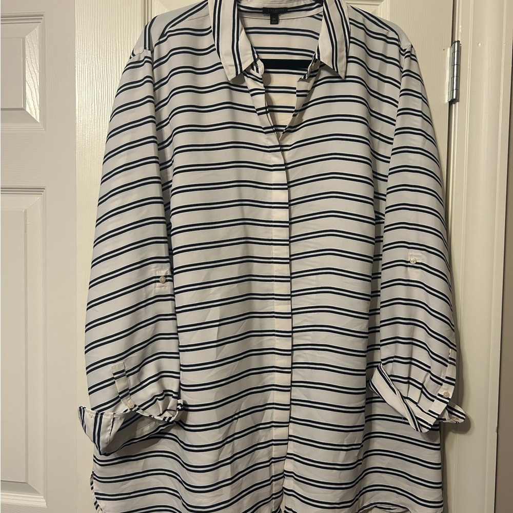 Striped Navyand White Shirt